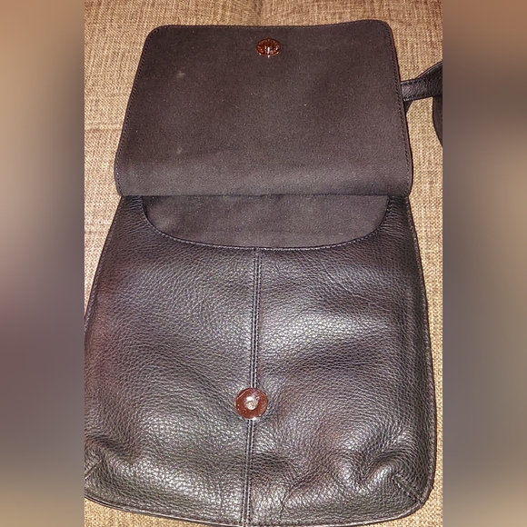 Fossil Black Snakeskin Leather Shoulder Bag - Picture 3 of 6